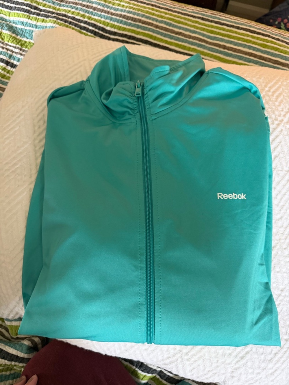 Reebok Turquoise Athletic Zip Jacket
